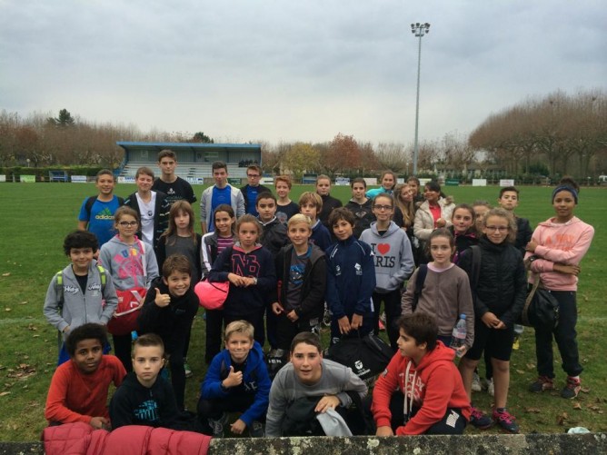 L'UNSS de l'Institut Familial au Cross départemental 2014 de Caussade